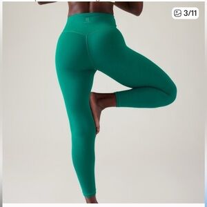 Athleta Alicia KEYS Green Leggings size LT